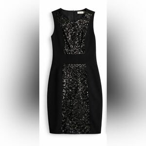 Calvin Klein Black Sequined Sheath Dress